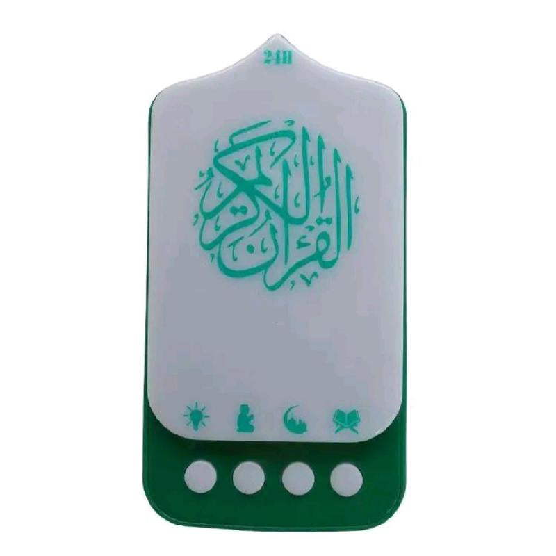 24-Hour Quran Speaker Player without Phone Green Design with Buttons Audio Rechargeable Remote Remote Control Smartphone