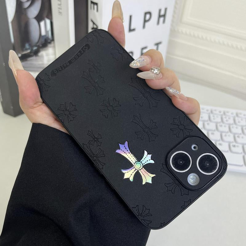 Elegant Gradient Cross Leather Case for Iphone 16 15 14 13 12 11 & 16 plus - High-End Protection Cover with Stylish Design for Men & Women