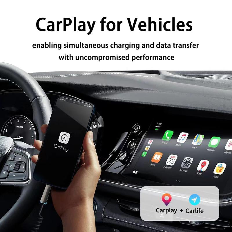 Cyber Cable - Carplay for Vehicles - Phones｜Tablets｜Laptops - Spring Data Cable - Fast Charging Data Sync for Iphone 17 with USB A, Type C, and Lightning