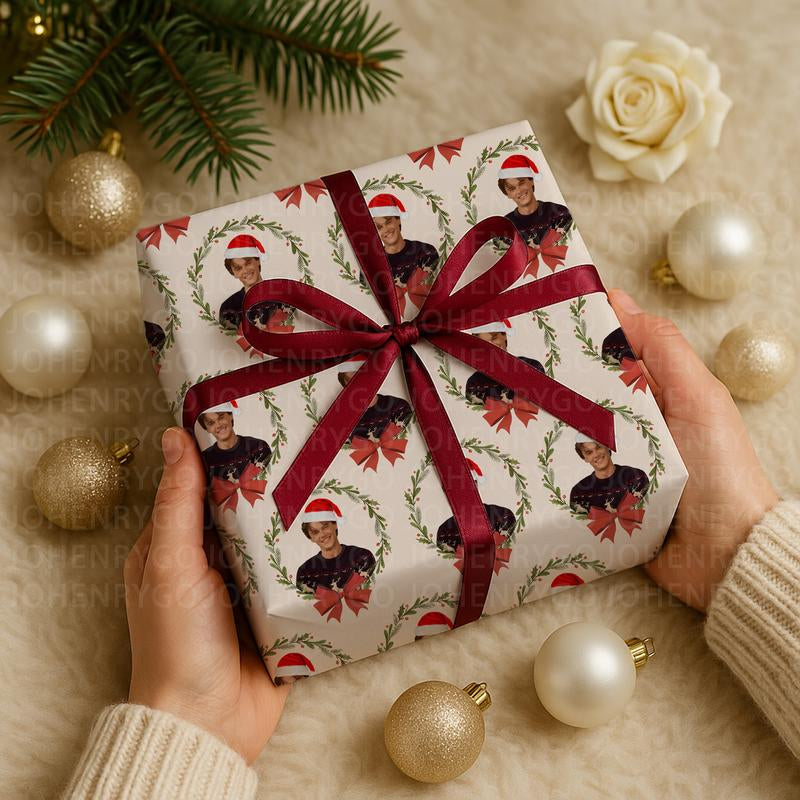 Funny Christmas Conrad Fisher Gift Wrap Papers, Team Conrad, Gift for Christmas Holiday, Xmas Wrap Papers in Matte, Satin Material