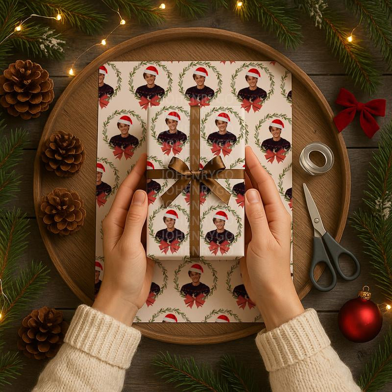 Funny Christmas Conrad Fisher Gift Wrap Papers, Team Conrad, Gift for Christmas Holiday, Xmas Wrap Papers in Matte, Satin Material