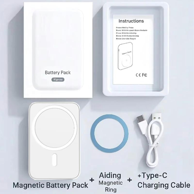 10000Mah Magnetic Power Bank, Wireless Portable Charger, Fast Charging for Magsafe Battery Pack for Iphone 16/15/14/13/12/Plus/Pro Max, Compact Device