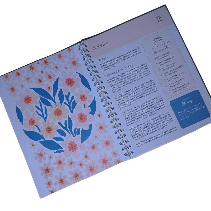 The Study the Bible for 1 Year - 52 Week Bible Journal, Bible Study Book, Personal Organizer, Office Stationery & Supplies, Gift for Women & Men